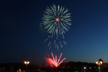 fireworks over the river