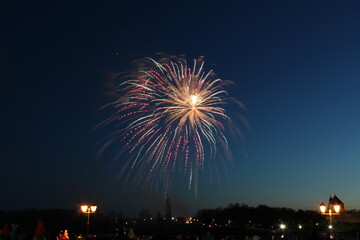 fireworks over the river