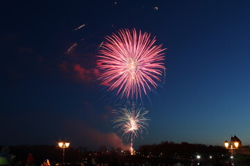 fireworks over the river