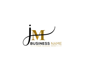 Signature JM Luxury Logo, Letter Jm mj Signature Logo Icon Vector Image Design For all Kind Of Use