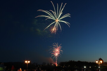 fireworks over the city