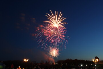 fireworks over the river