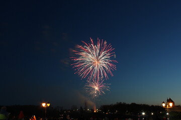 fireworks over the river