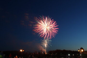 fireworks over the river