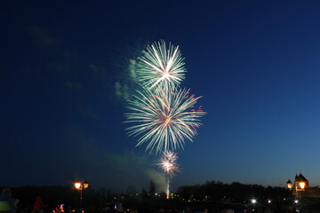fireworks in the city
