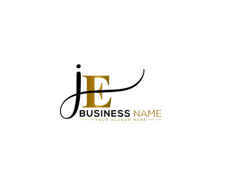 Signature JE Luxury Logo, Letter Je ej Signature Logo Icon Vector Image Design For all Kind Of Use
