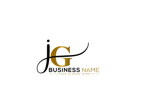Signature JG Luxury Logo, Letter Jg gj Signature Logo Icon Vector Image Design For all Kind Of Use