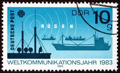 Postage stamp Germany 1983 Rugen Radio