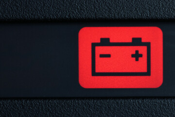 battery warning light in car dashboard