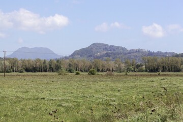 Landscape in the Ropa Valley in Corfu