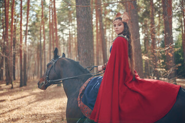 woman warrior on horse