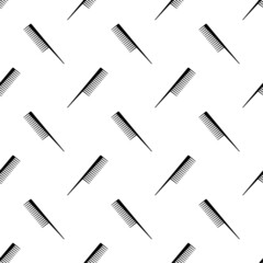 Hair styling, seamless background. Barber background. Vector illustration.