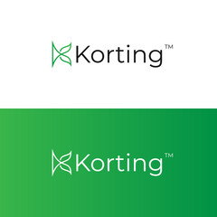 simple modern minimal letter k logo design vector