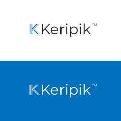 simple modern minimal letter k logo design vector