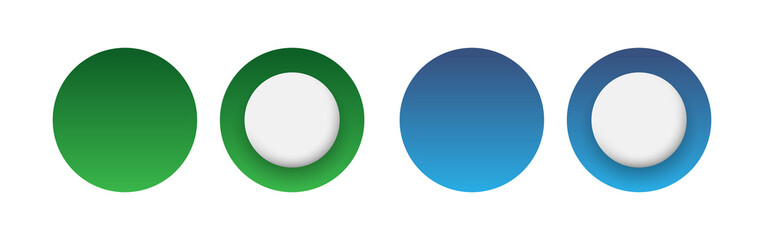 Radio button. Switch set. Vector clipart isolated on white background.