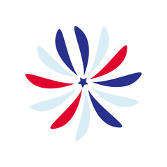 france flag in spiral