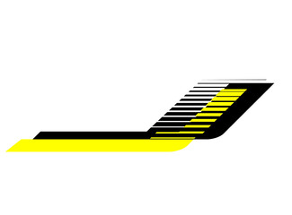 Vector car tuning stripe, racing car template. Pattern for vehicles. Sticker on the body of a car or yacht. racing lane