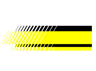Abstract car tuning stripe, racing car template. Striped pattern. Sticker on the body of a car or yacht. Racing lane. Vector background