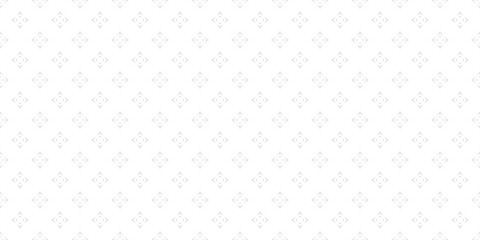 Subtle vector abstract seamless pattern with small flower shapes, diamond, arrows, stars. Elegant minimalist floral geometric texture. Simple minimal background design in white and light gray color