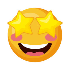 emoji face with stars