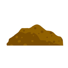 Pile of earth. Brown mound. Land and soil for farming.
