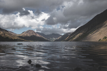 lake and mountains