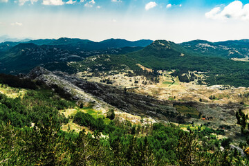 Fototapeta na wymiar Montenegro. Lovcen National Park. Mount Lovcen. Viewpoint. Popular tourist attraction