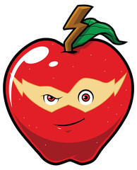 Apple Superhero Mascot