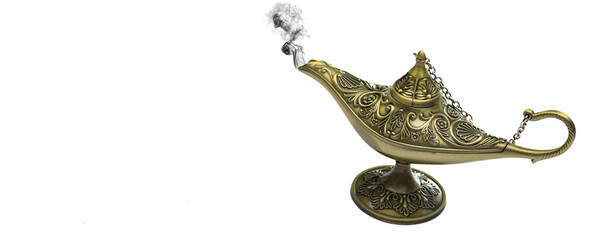 Wish lamp, the lamp from which the genie
