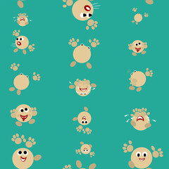 emoticons in various positions and expressions pattern