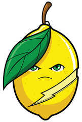 Lemon Superhero Mascot