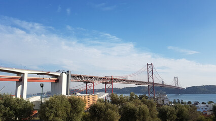 Beautiful shot of The 25 de Abril Bridge