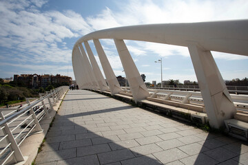 Pont de l'Exposicio bridge in Valencia