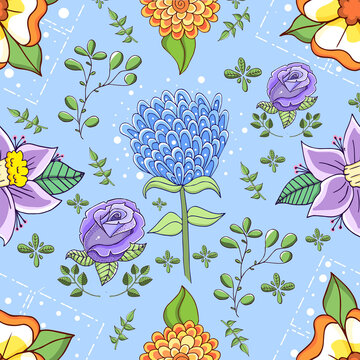 Floral pattern background Decorative wallpapaer Vector illustration