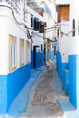 Street in Kasbah of the Udayas in Rabat, Morocco