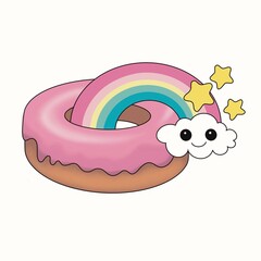 Rainbow donut