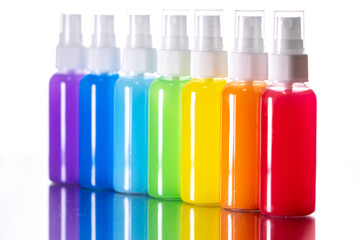 七色のボトル　虹のイメージ