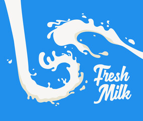 Milk Splashes Background. White Yogurt blot. Vector