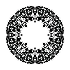 Hand drawn mandala. decoration in ethnic oriental  doodle ornament.