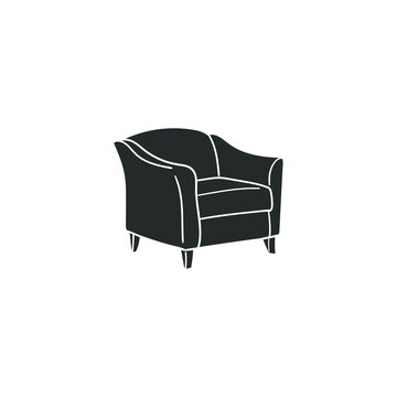 recommend clip art: Accent Chair Icon Silhouette Illustration. Furniture Vector Graphic Pictogram Symbol Clip Art. Doodle Sketch Black Sign.