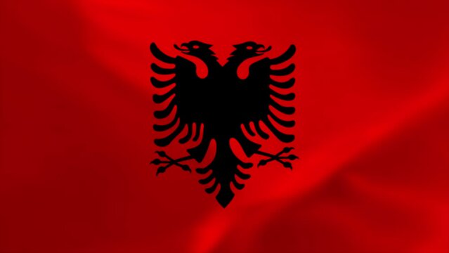 Albanian Waving Flag 4K Moving Wallpaper Background