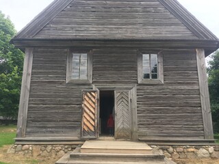 wooden house old log