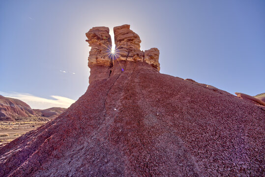 Chinde Rock in Petrified Forest National Park AZ