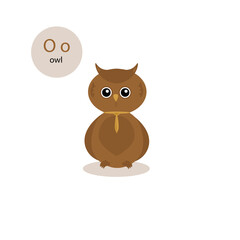 little owl on a white background.vector illustration