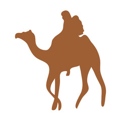 person in camel silhouette