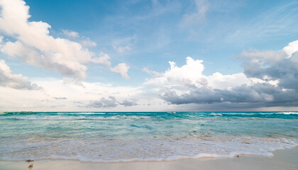 beautiful horizontal landscape on the coast of the caribbean sea