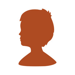 little boy orange silhouette
