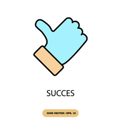success icons symbol vector elements for infographic web