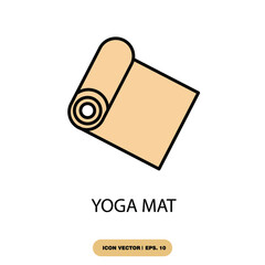 yoga mat icons symbol vector elements for infographic web