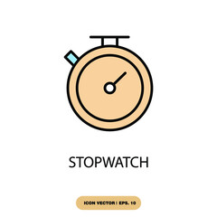 Stopwatch icons symbol vector elements for infographic web